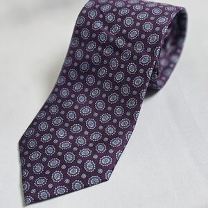 Jos A Bank Executive Collection Silk Tie Purple Blue Medallion Classic